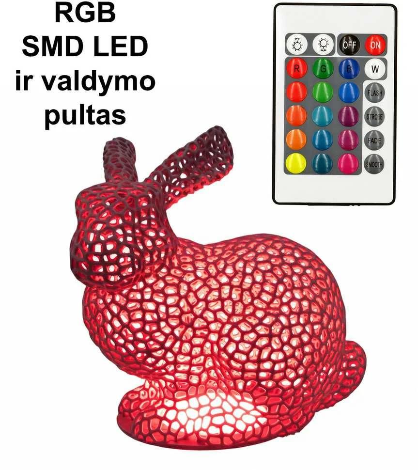 3D Gaminiai Stalinis LED šviestuvas Kiškis