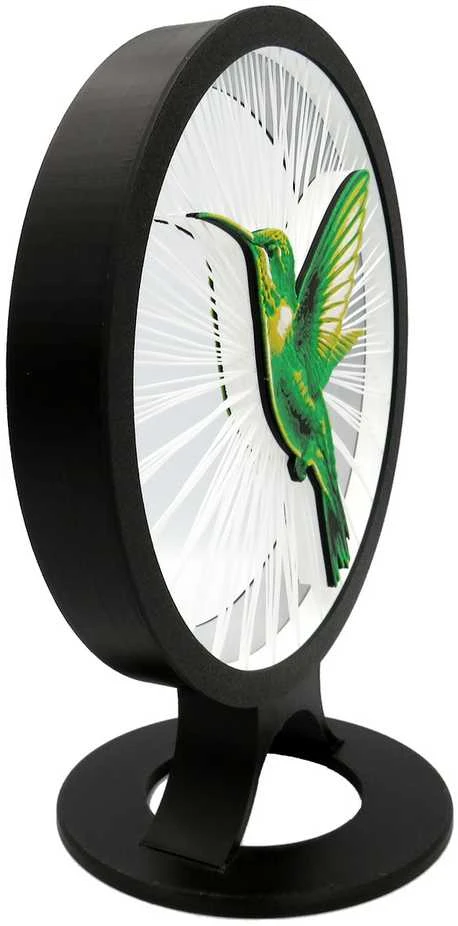 3D Gaminiai Stalinis LED šviestuvas Kolibris, apskritimo formos