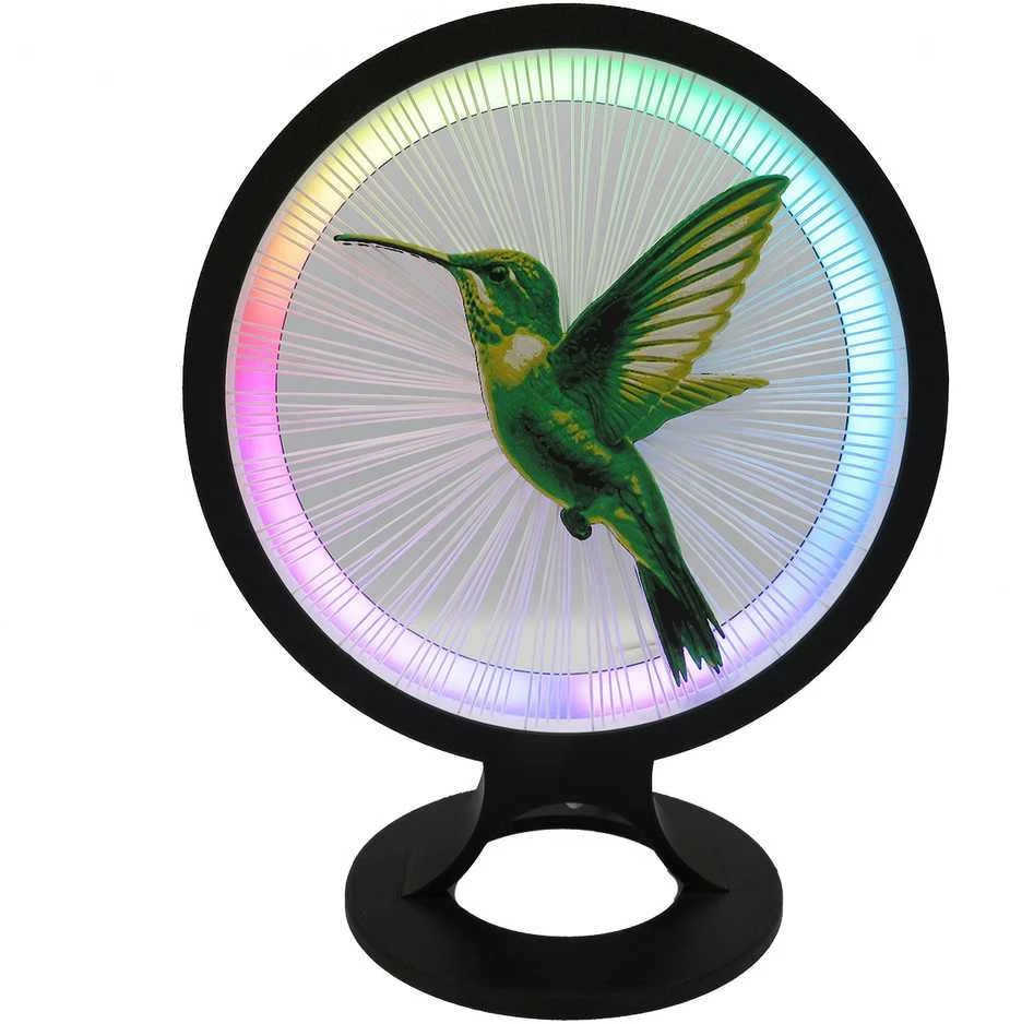 3D Gaminiai Stalinis LED šviestuvas Kolibris, apskritimo formos