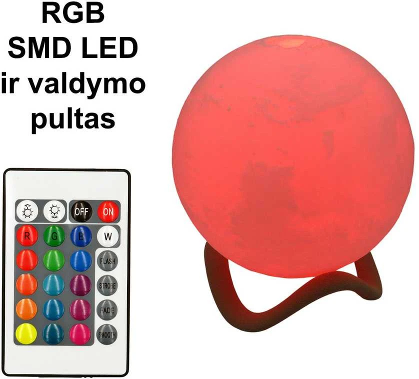 3D Gaminiai Stalinis LED šviestuvas Marsas