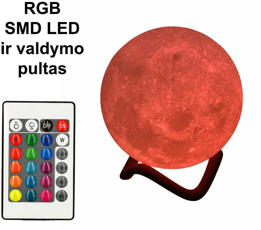 3D Gaminiai Stalinis LED šviestuvas Mėnulis