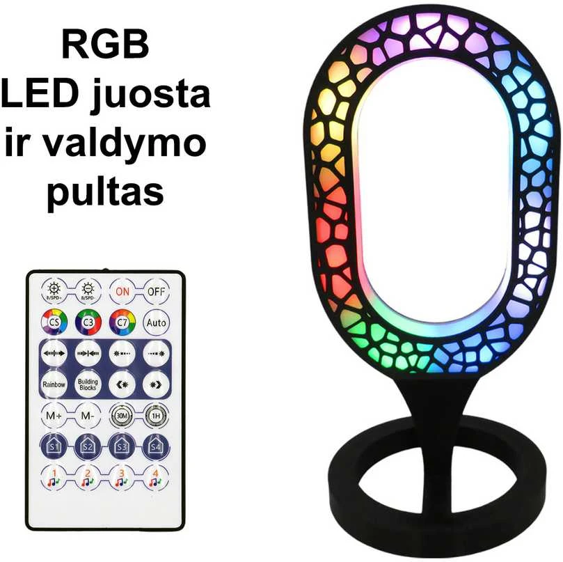 3D Gaminiai Stalinis LED šviestuvas Ovalas