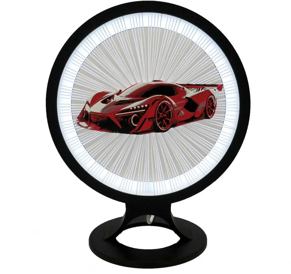 3D Gaminiai Stalinis LED šviestuvas Sportinis automobilis, apskritimo formos