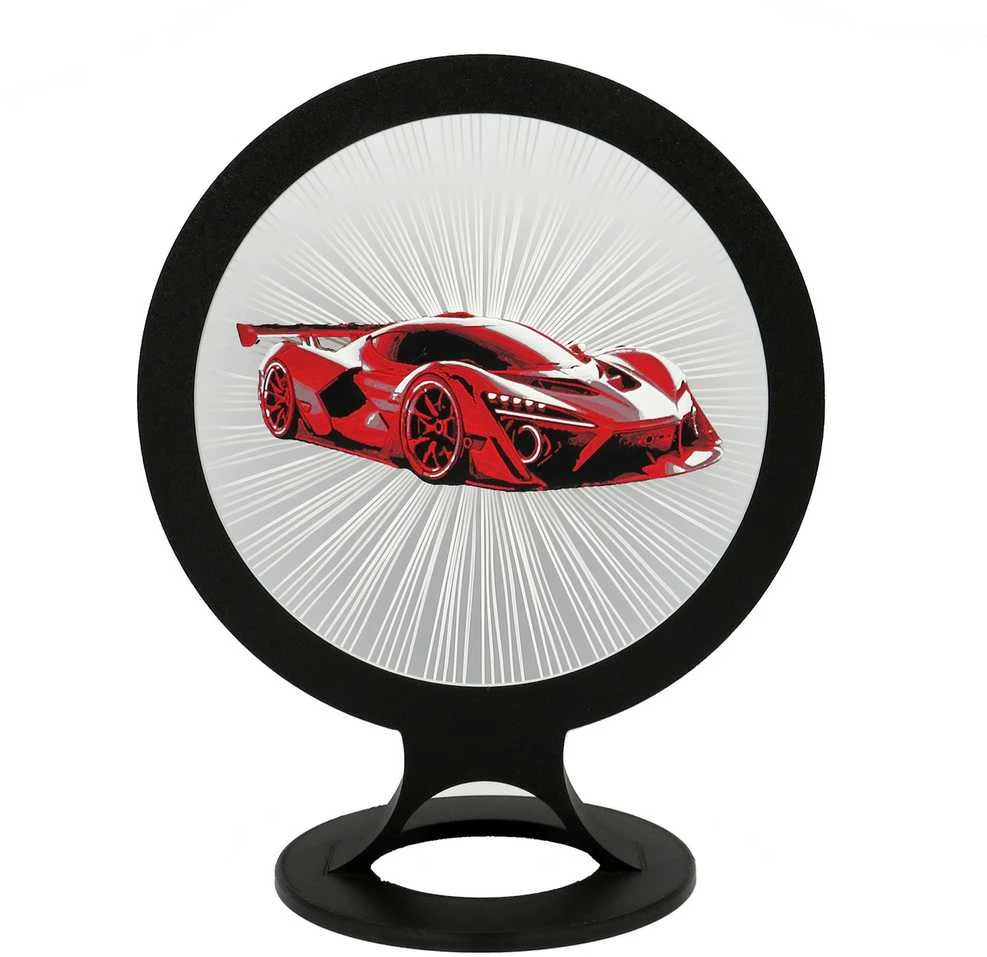 3D Gaminiai Stalinis LED šviestuvas Sportinis automobilis, apskritimo formos