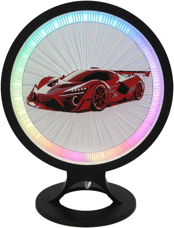 3D Gaminiai Stalinis LED šviestuvas Sportinis automobilis, apskritimo formos
