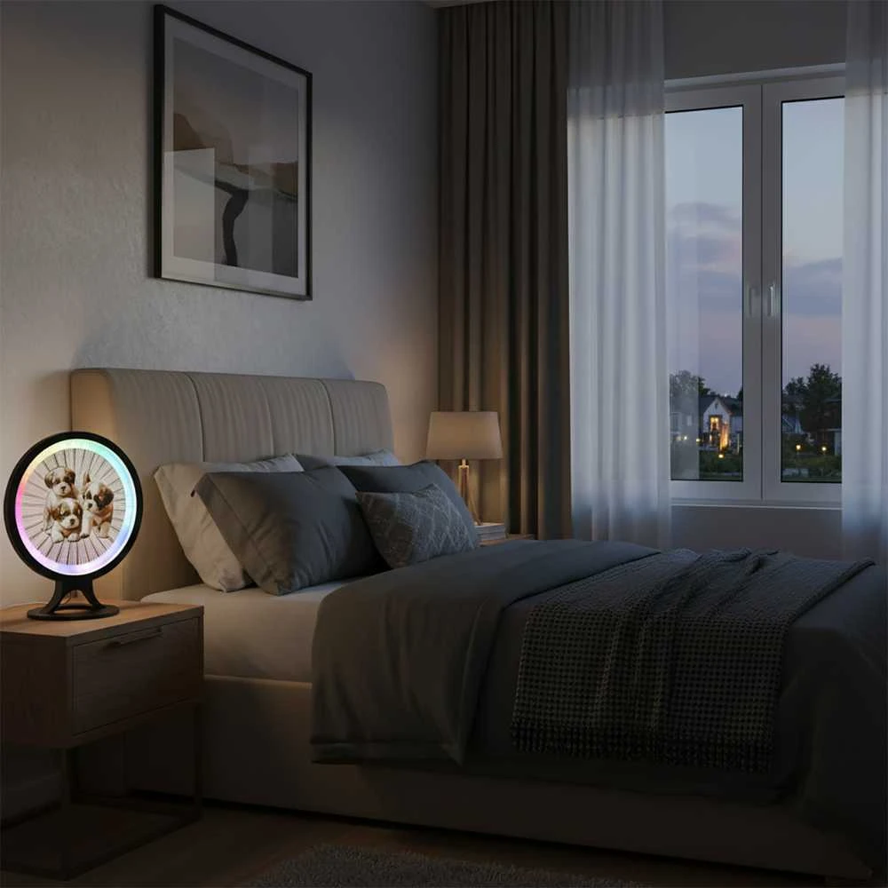 3D Gaminiai Stalinis LED šviestuvas Šuniukai, apskritimo formos
