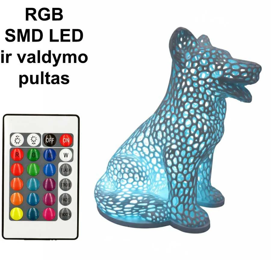 3D Gaminiai Stalinis LED šviestuvas Šuo