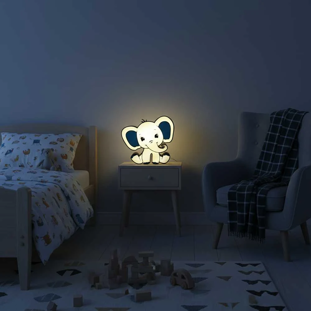 3D Gaminiai Vaikiškas LED šviestuvas Drambliukas