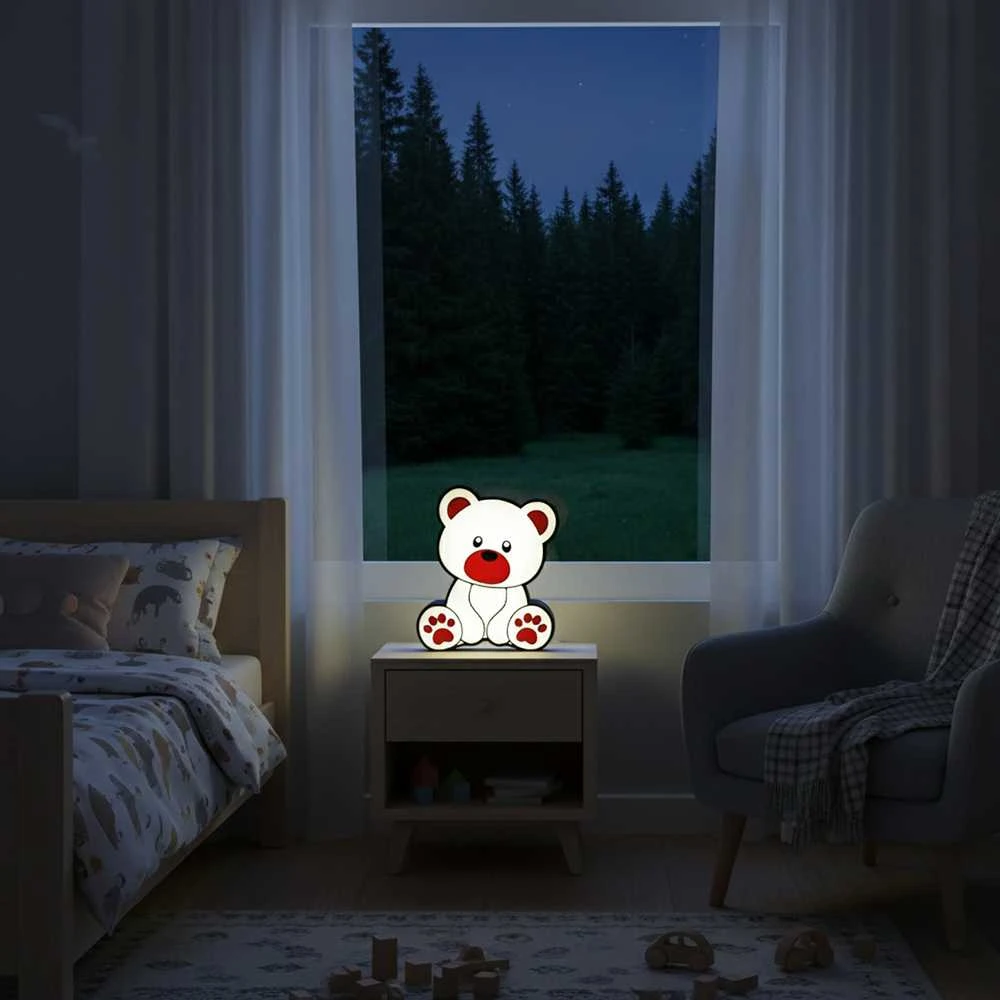 3D Gaminiai Vaikiškas LED šviestuvas Meškiukas