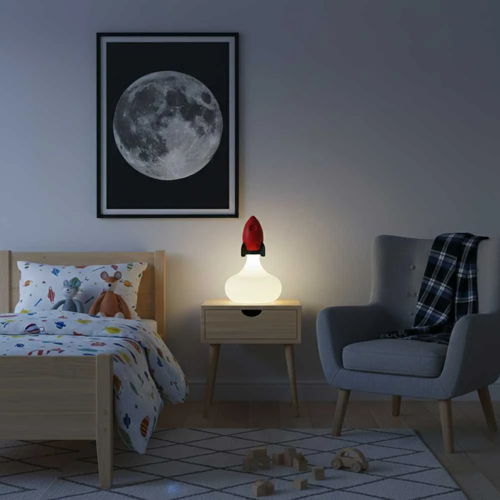 3D Gaminiai Vaikiškas LED šviestuvas Raketa