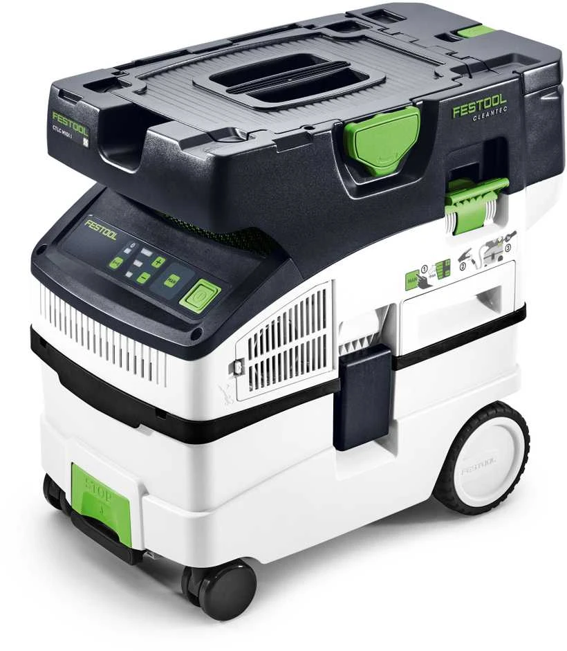 Akumuliatorinis dulkių siurblys Festool CLEANTEC CTLC MIDI I-Basic; 18 V (be akumuliatoriaus ir pakrovėjo)