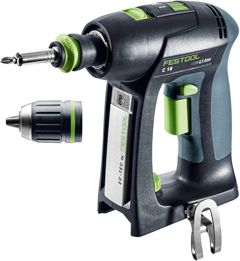 Festool C 18-Basic su greitojo keitimo sistema
