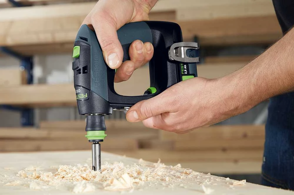 Suktuvas-gręžtuvas Festool CXS 12 2,5-Plus 10,8 V; 2x2,5 Ah akum.