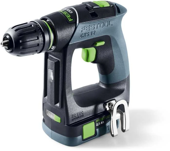 Suktuvas-gręžtuvas Festool CXS 12 2,5-Plus 10,8 V; 2x2,5 Ah akum.