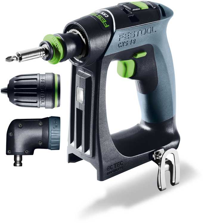 Akumuliatorinis smūginis suktuvas Festool CXS 18-Basic-Set; 18 V; (be akumuliatoriaus ir pakrovėjo)