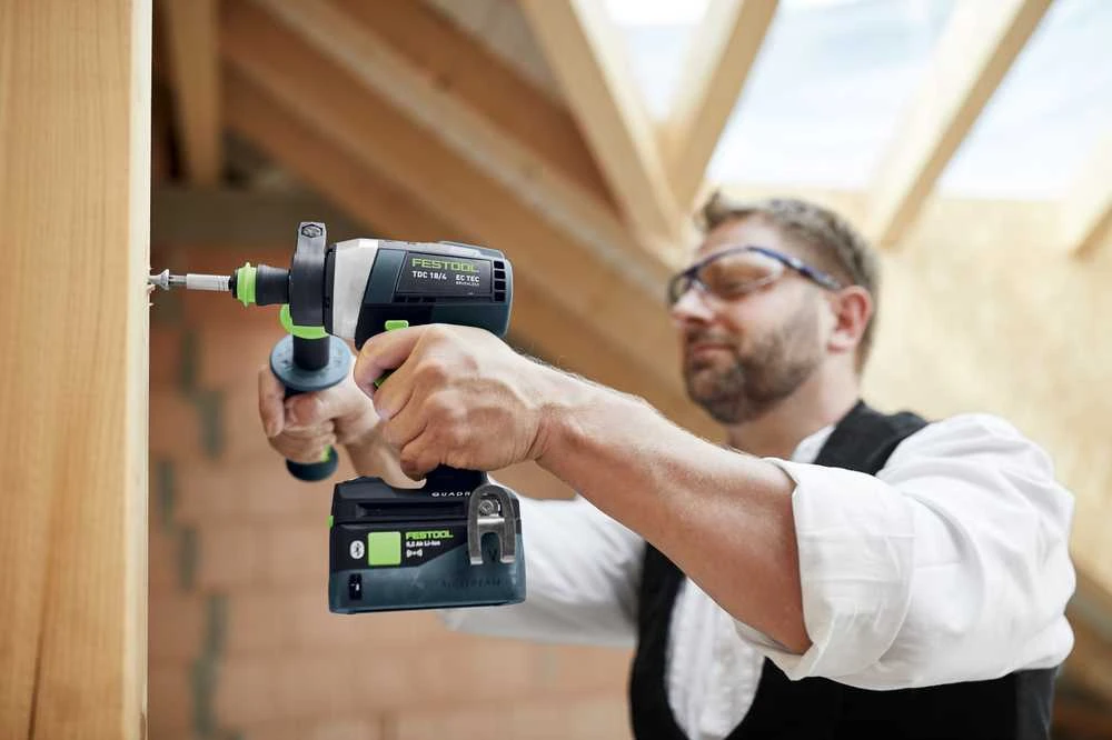 Akumuliatorinis suktuvas-gręžtuvas Festool TDC 18/4 I-Basic QUADRIVE; 18V (be akumuliatoriaus ir pakrovėjo)