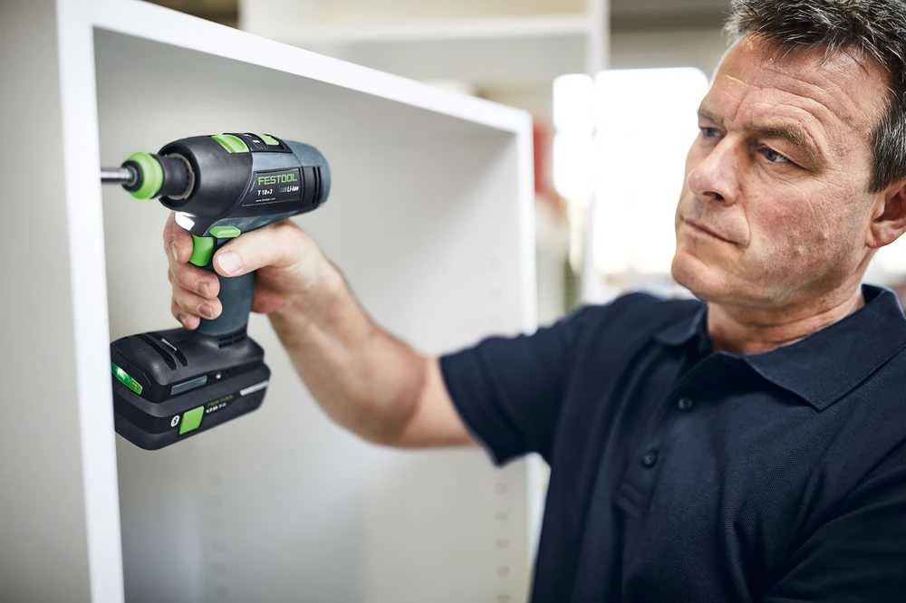 Suktuvas-gręžtuvas Festool T 18+3 HPC 4,0 I-Plus; 18 V; 2x4,0 Ah akum.