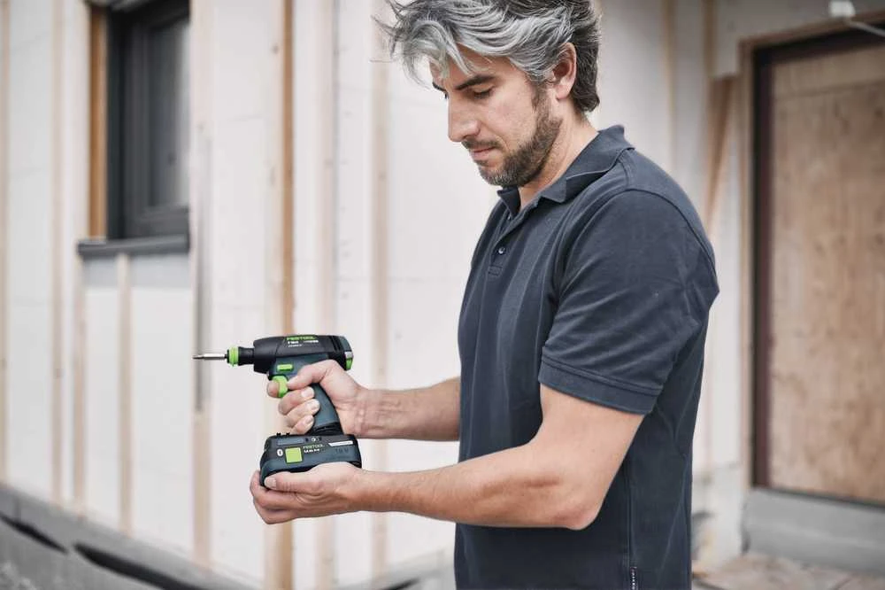 Suktuvas-gręžtuvas Festool T 18+3 HPC 4,0 I-Plus; 18 V; 2x4,0 Ah akum.