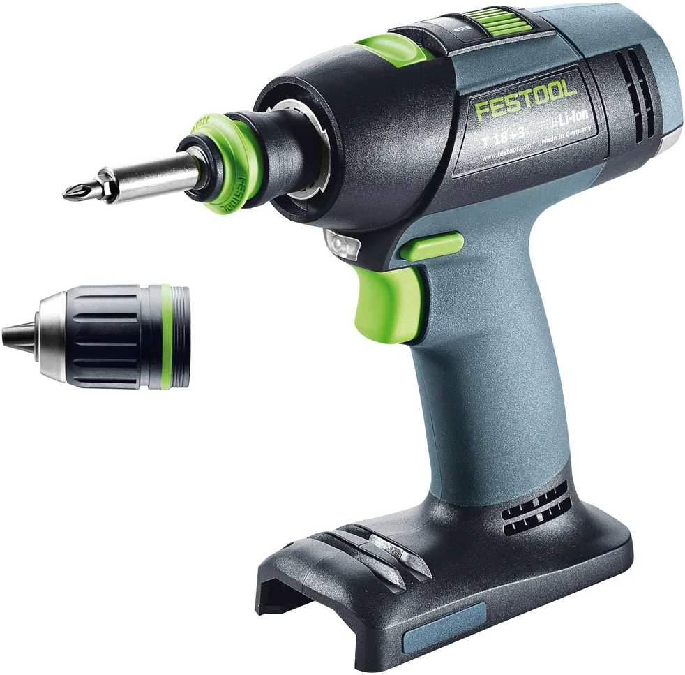 Festool T 18+3-Basic su keičiamais griebtuvais