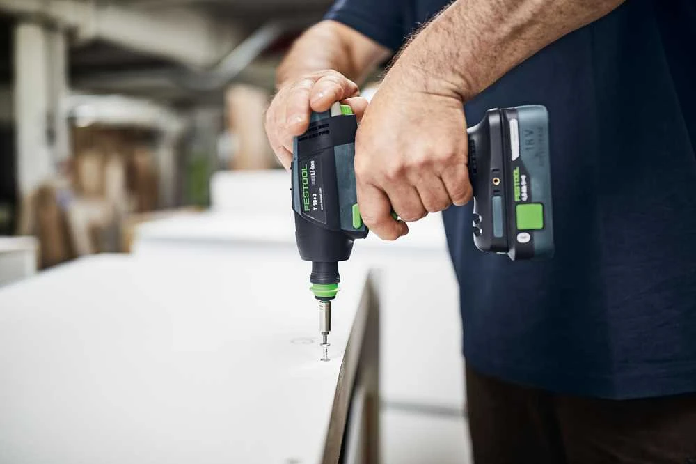 Suktuvas-gręžtuvas Festool T 18+3 HPC 4,0 I-Plus; 18 V; 2x4,0 Ah akum.
