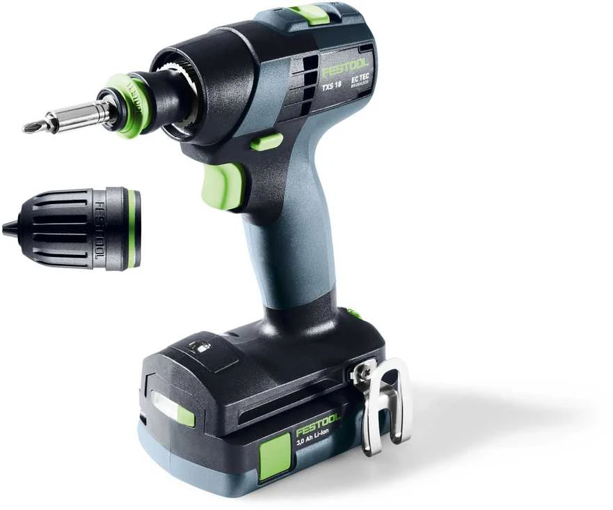 Festool TXS 18 gręžtuvas-suktuvas su keičiamais priedais