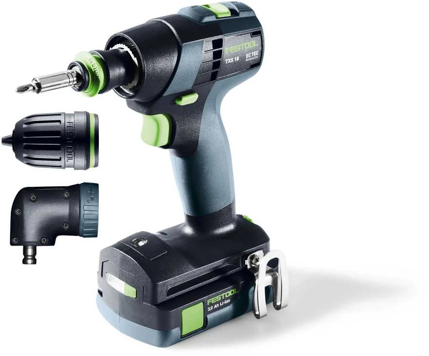 Festool TXS 18 gręžtuvas su keičiamomis galvutėmis