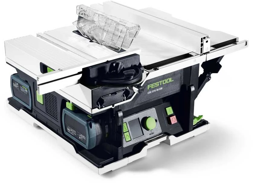 Festool akumuliatorinis stalinis pjūklas su valdymo skydeliu