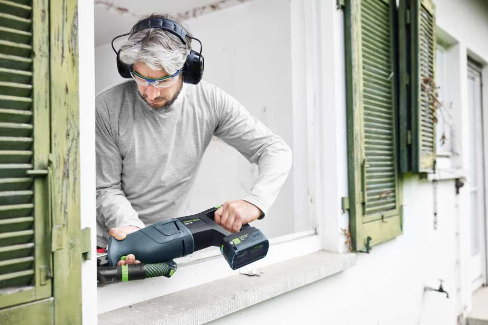 Akumuliatorinis tiesinis pjūklas Festool RSC 18 5,0 EB-Plus; 18 V; 2x5,0 Ah akum.