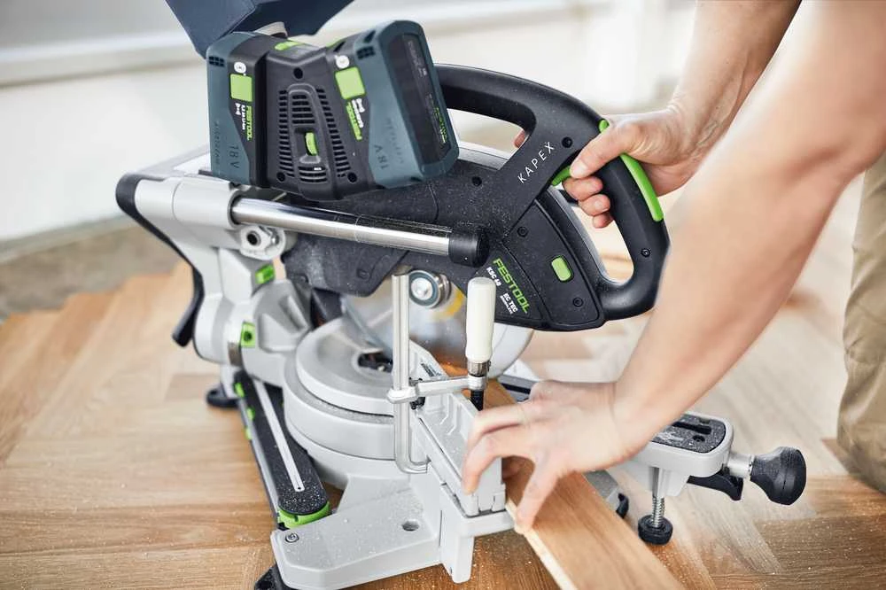 Akumuliatorinis traukiamas skersinio pjovimo pjūklas Festool KSC 60 EB-Basic | 577775 (be akumuliatoriaus ir pakrovėjo)