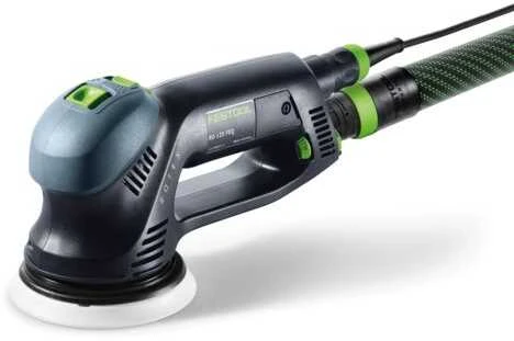 Festool ROTEX RO 125 su prijungta nusiurbimo žarna