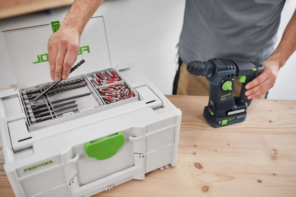 SDS Plus perforatoriaus grąžtų rinkinys Festool BKS SYS3 D5-12 SDS