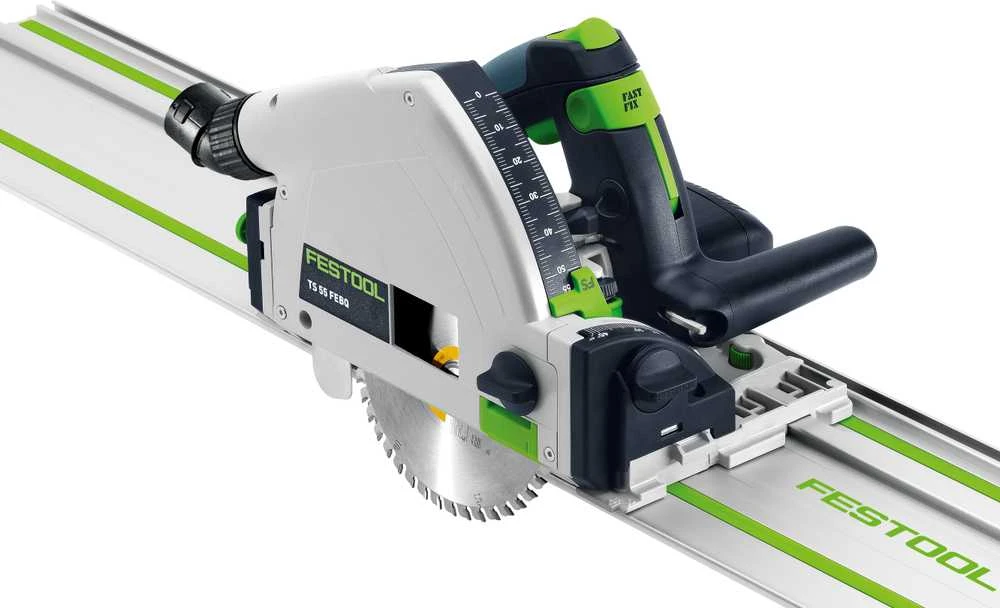 Festool TS 55 FEBQ ant kreipiamosios liniuotės