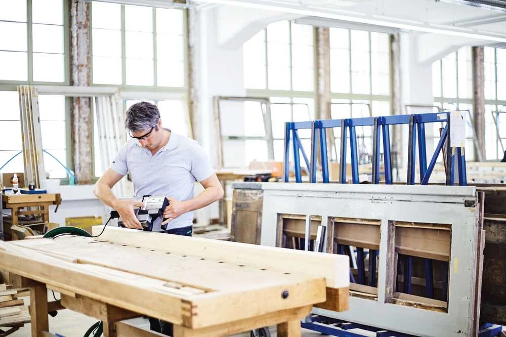 Festool HL 850 EB-Plus oblius darbo metu
