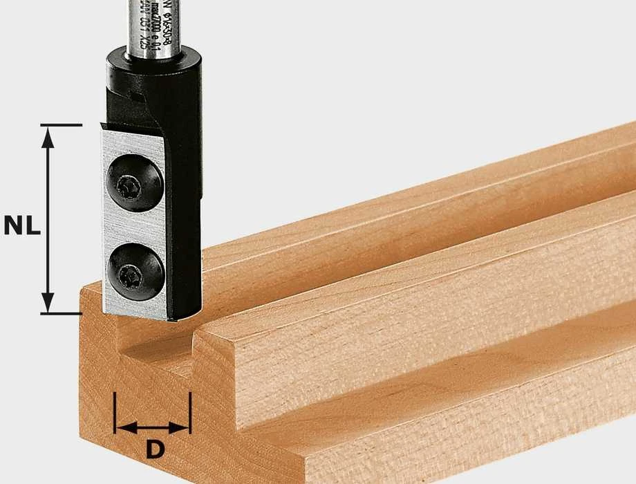 Festool Pirštinė griovelių freza su apsukamomis pjovimo plokštelėmis HW S8 D10/25 WP Z1