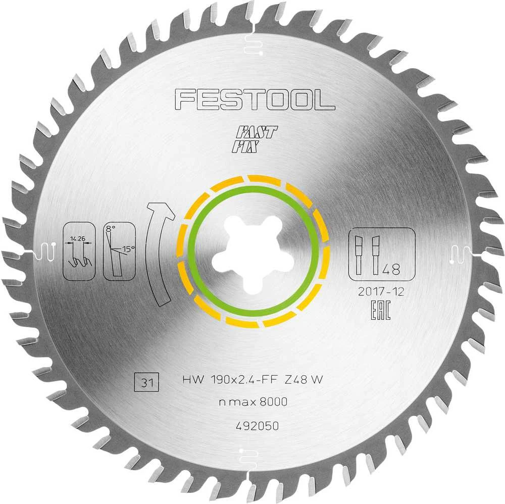 Pjovimo diskas laminatui Festool; Ø190 mm