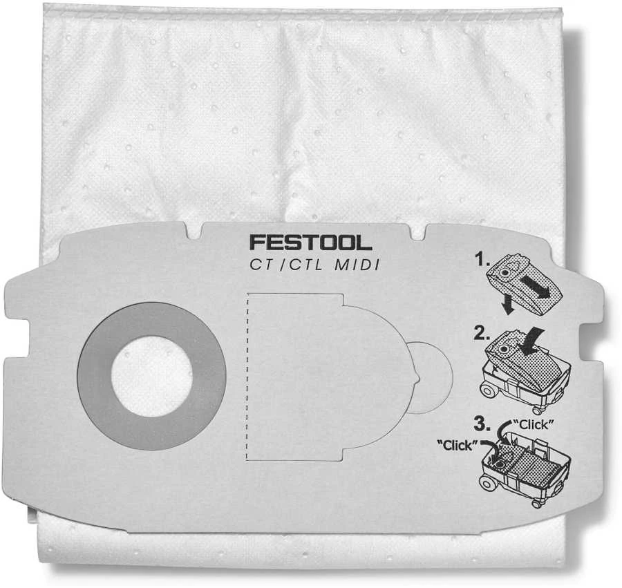 Medžiaginiai maišeliai dulkių siurbliui Festool FIS-CT MIDI/5