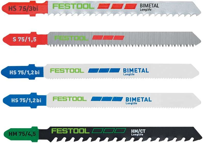 Festool pjūklelių rinkinys STS-Sort spalvoti koto galai