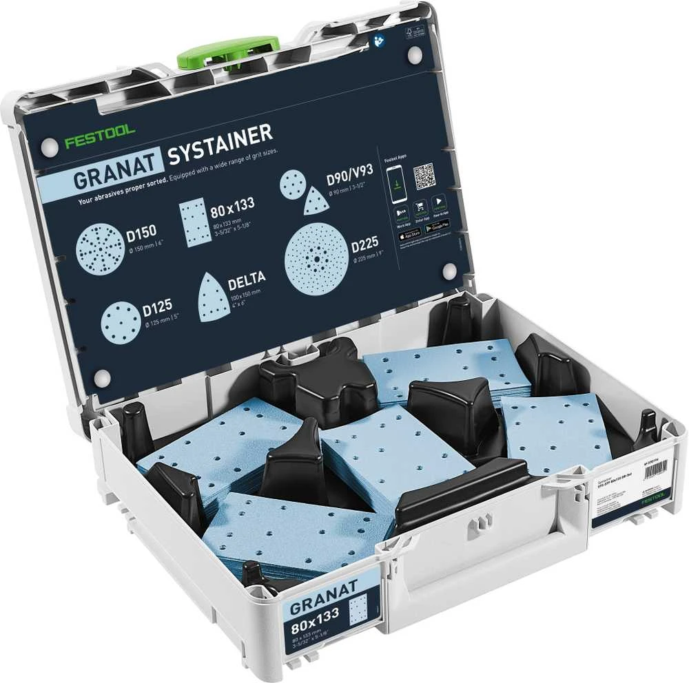 Festool Šlifavimo priemonių Systaineris³ Granat 80x133 GR SYS