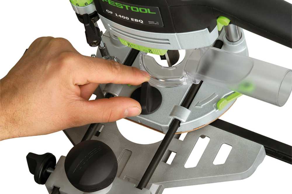 Lygiagreti atrama Festool OF 1400 EBQ ET-BG