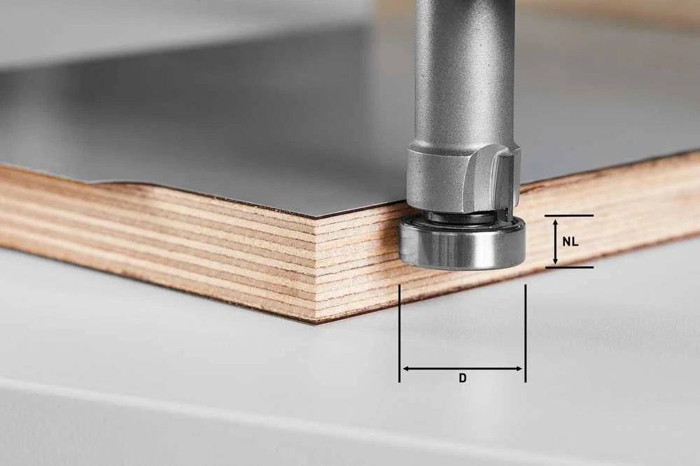 Festool briaunų freza su kreipiamuoju guoliu