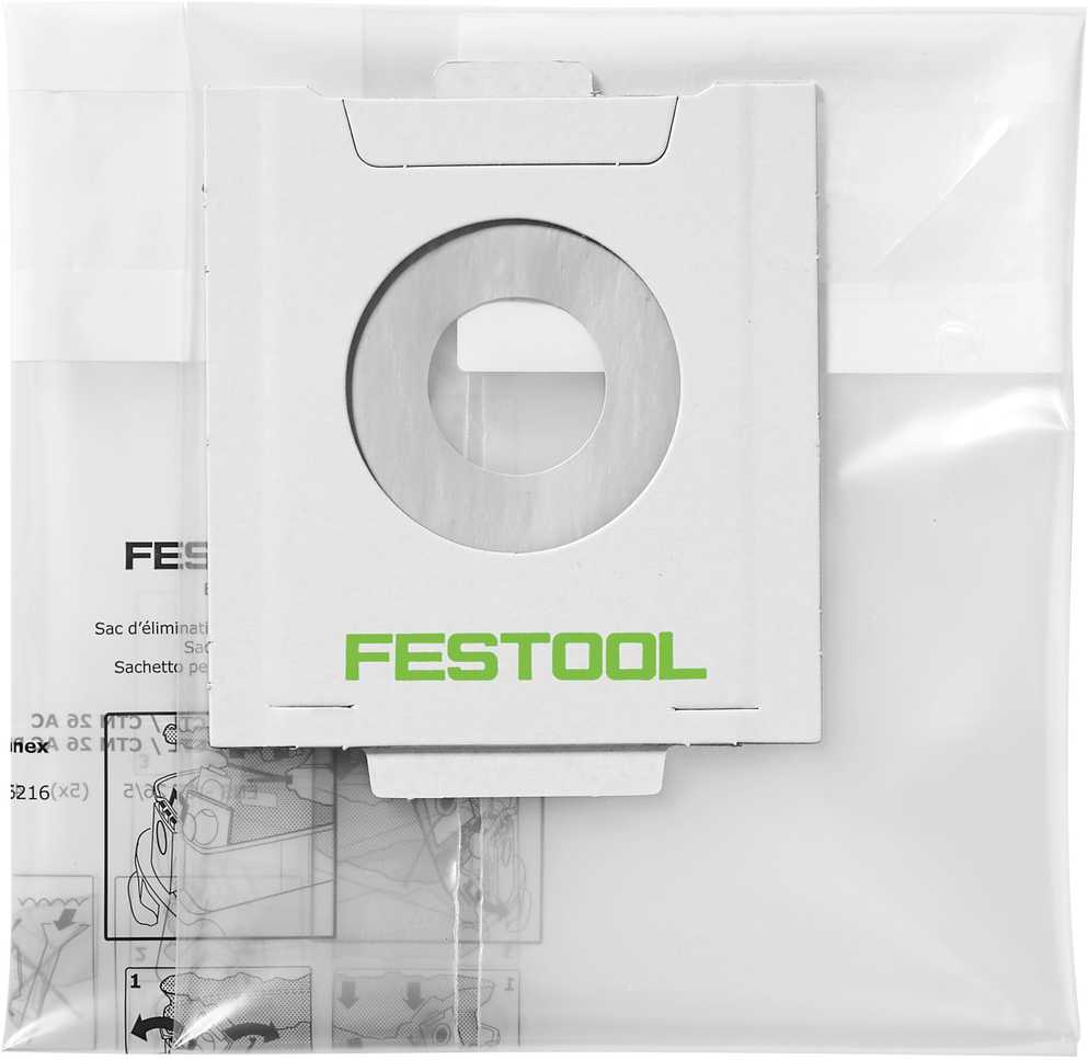 Utilizavimo maišai dulkių siurbliui Festool ENS-CT 26 AC/5