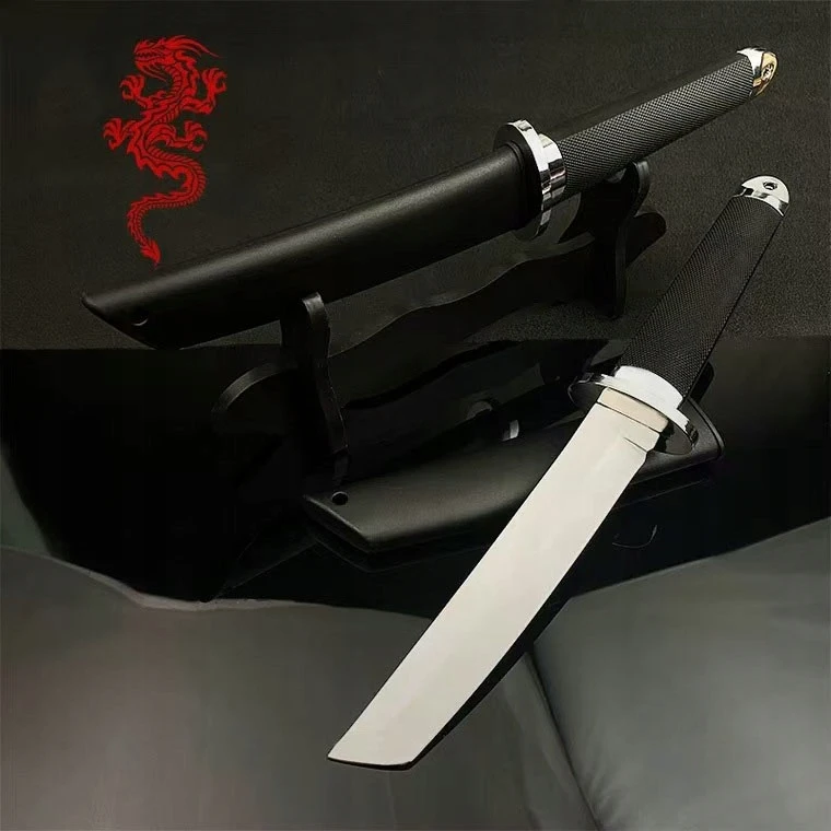 1 PC. TAKTINIS KARINIS PEILIS KATANA TANTO SAMURAI MEDŽIOKLĖ + Dangtis