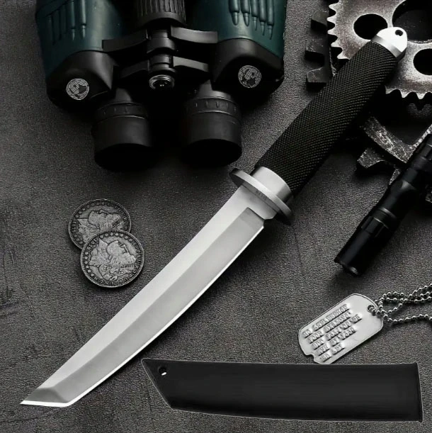 1 PC. TAKTINIS KARINIS PEILIS KATANA TANTO SAMURAI MEDŽIOKLĖ + Dangtis