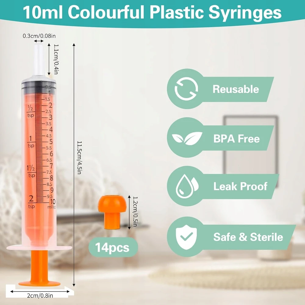 10 ml ŠVIRKŠTAI 14 Vnt. DAUkartinio naudojimo STERILIO PLASTIKO DOZAVIMAS