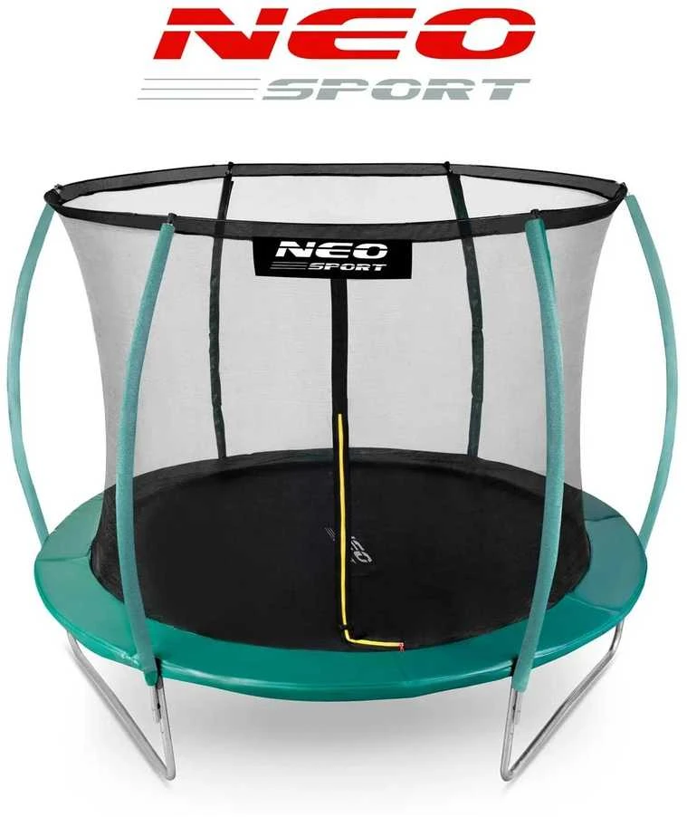 10 pėdų / 312 cm profiliuotas sodo batutas su vidiniu tinklu „Neo-Sport“