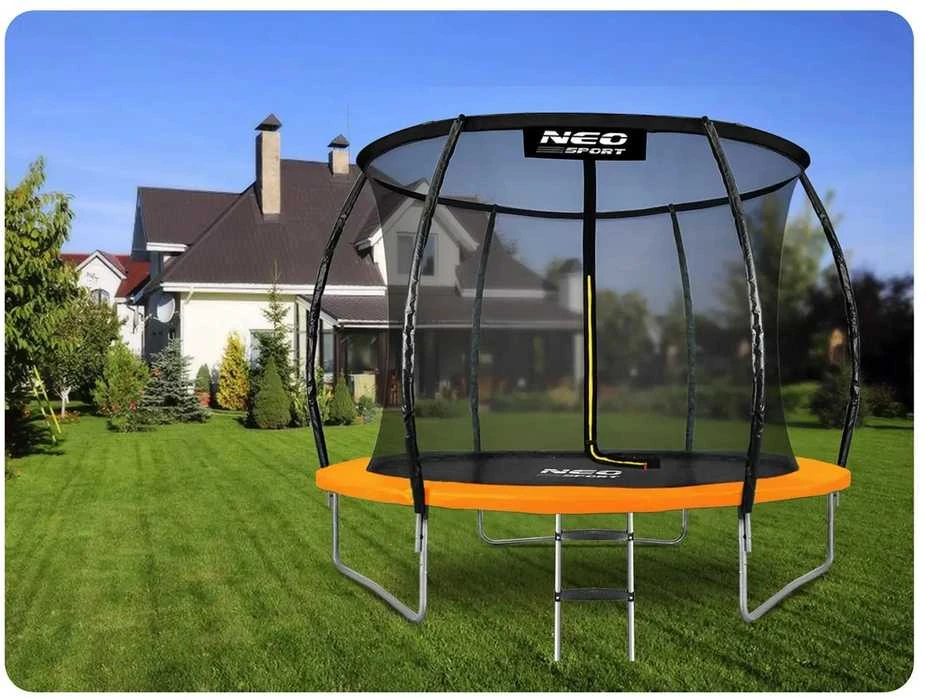 10 pėdų / 312 cm profiliuotas sodo batutas su vidiniu tinklu „Neo-Sport“