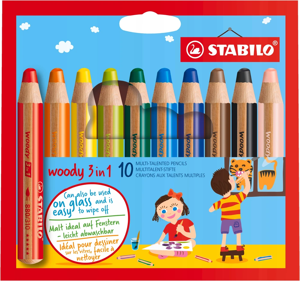 10 vienetų Stabilo Woody rinkinys