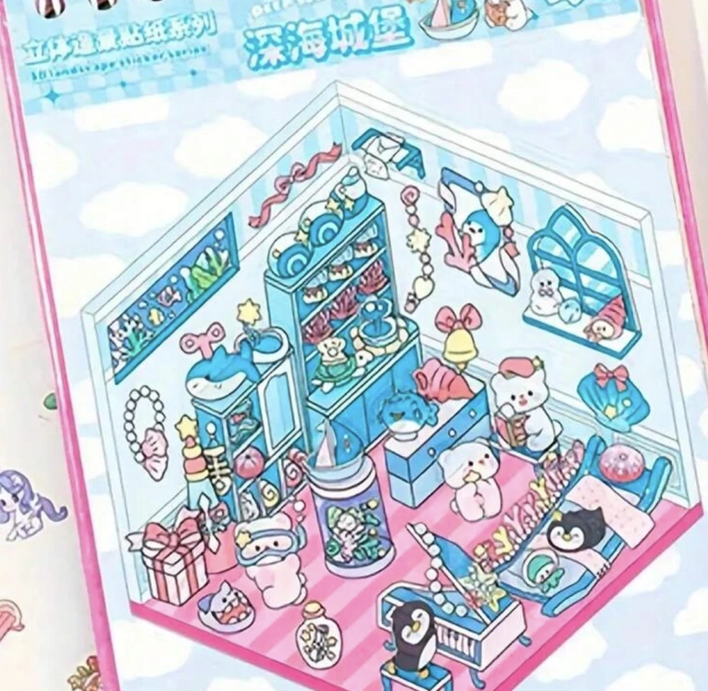 10 x 3D lipdukai ANTISTRESS KNYGA TIKTOK HOUSES ROOMBOX SCENES DIY