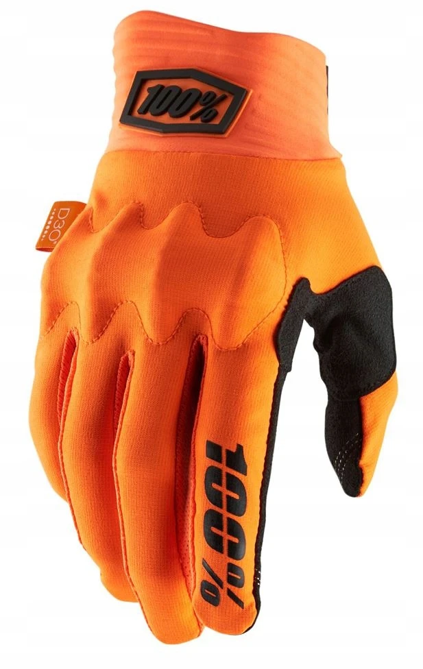 100% COGNITO vyriškos ilgos dviratininkų pirštinės M oranžinė