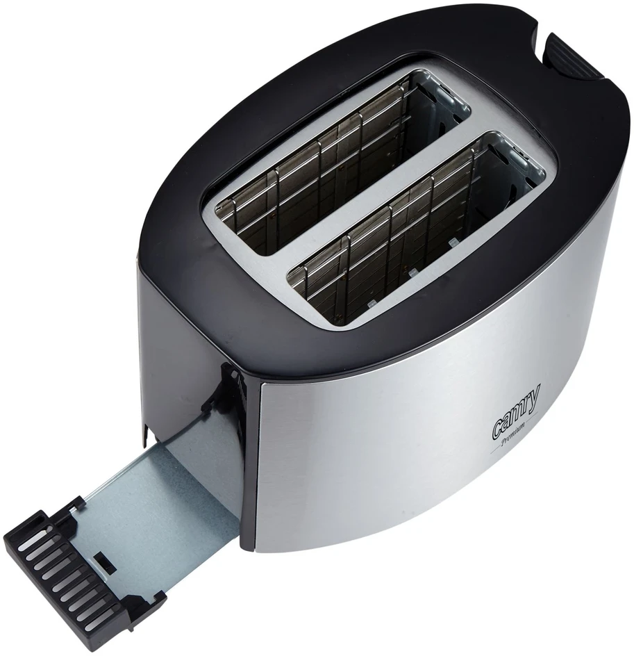 Skrudintuvas Adler Camry | Toaster | CR 3215 | Power 1000 W | Number of slots 2 | Housing material Nerūdijantis plienas | Juodas/Nerūdijantis plienas
